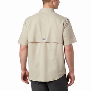 Columbia PFG Blood and Guts™ III Kortärmad Vävd Skjorta Herr Khaki (DQNXH0516)